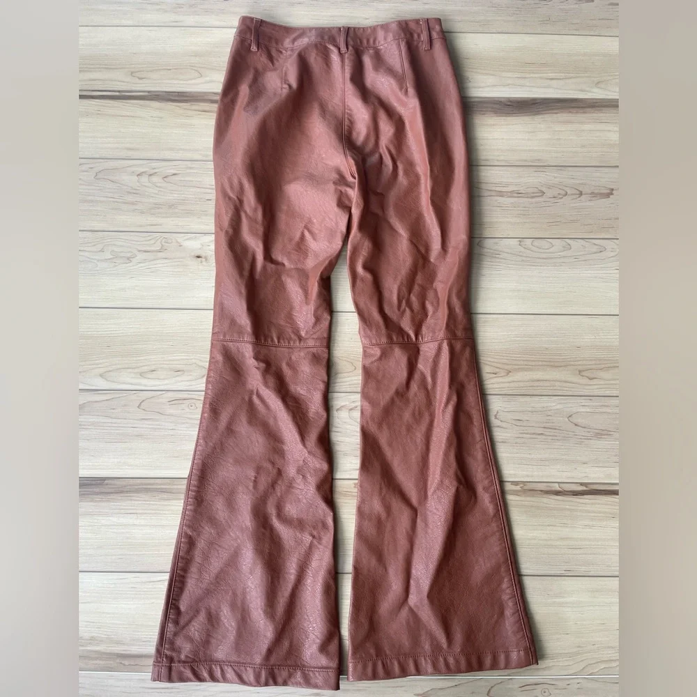 Urban Outfitters‎ Isabella Faux Leather High Waist Trouser Flare Pant